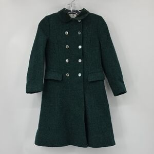 The Scotch House Elegant Green Double-Breasted Women's Coat Size 6